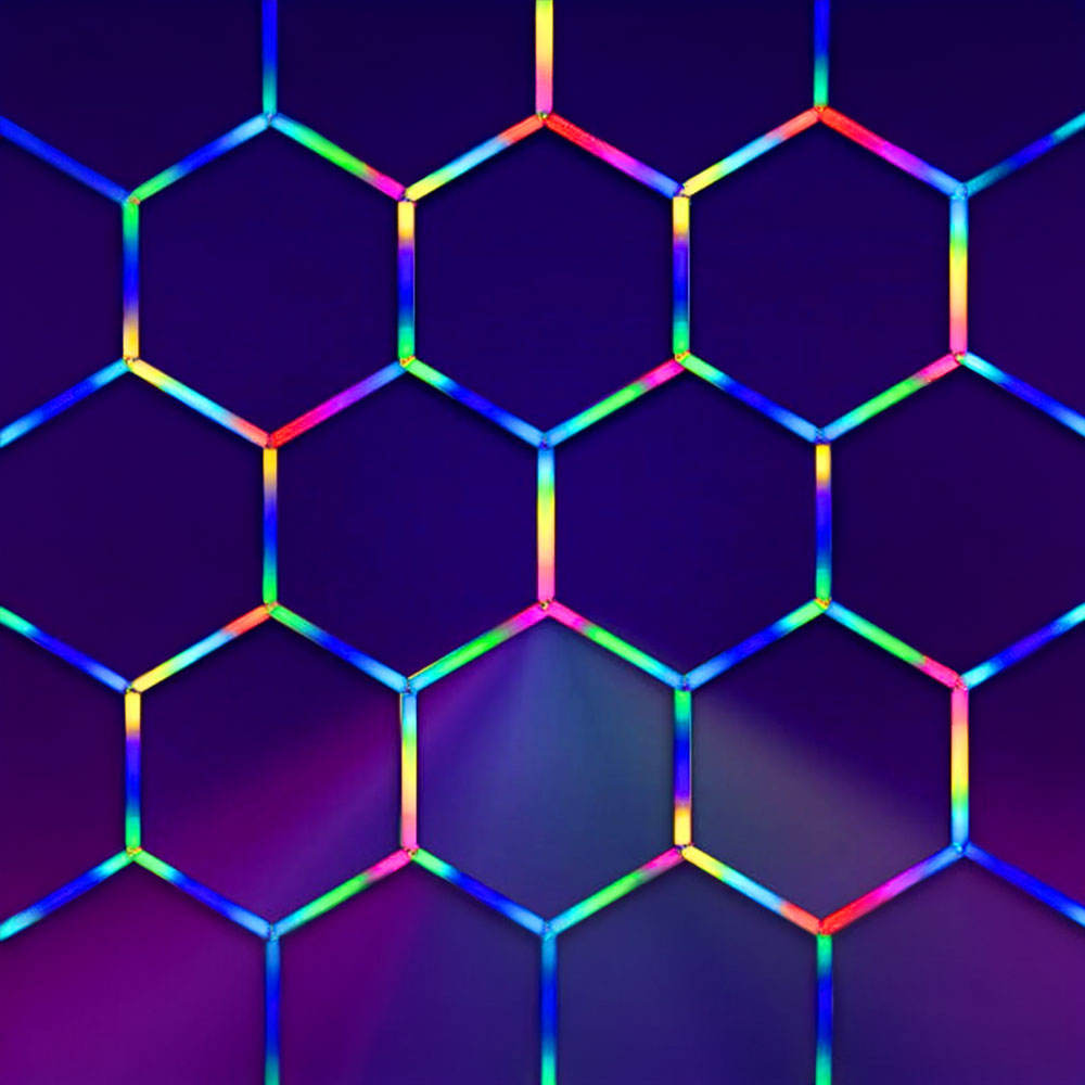 RGB Led Light Hexagon Garage Lights Hexagon Detailing Workshop Ceiling Led Lights