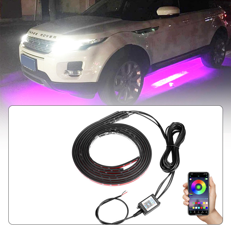 Car Underglow Led Strip Light Kit RGB Chasing APP/Remote Control Underbody Strip Lights