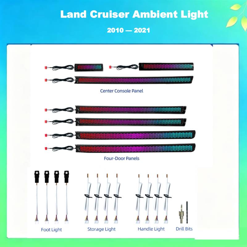 For Toyota Land Cruiser 64-Color Symphony Ambient Light Kit LC200 2010-2021