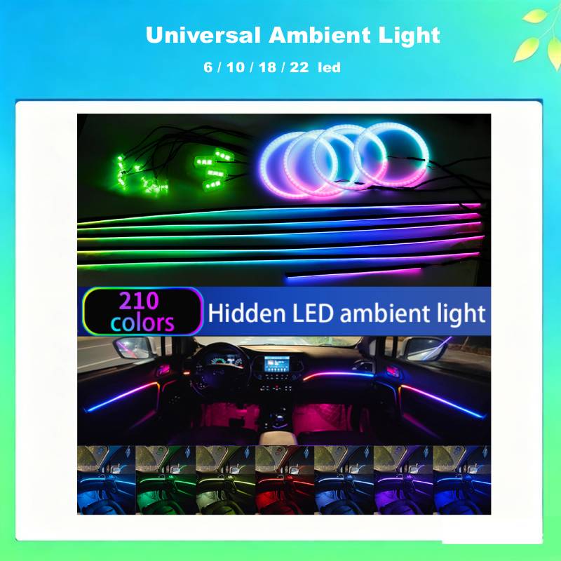 18-in-1 Universal RGBIC Car Ambient Lighting Kit with APP Control