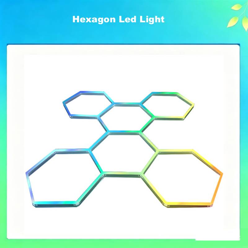 DIY White RGB Detailing Car Garage Lamp Ceiling Led Hexagon Lights 